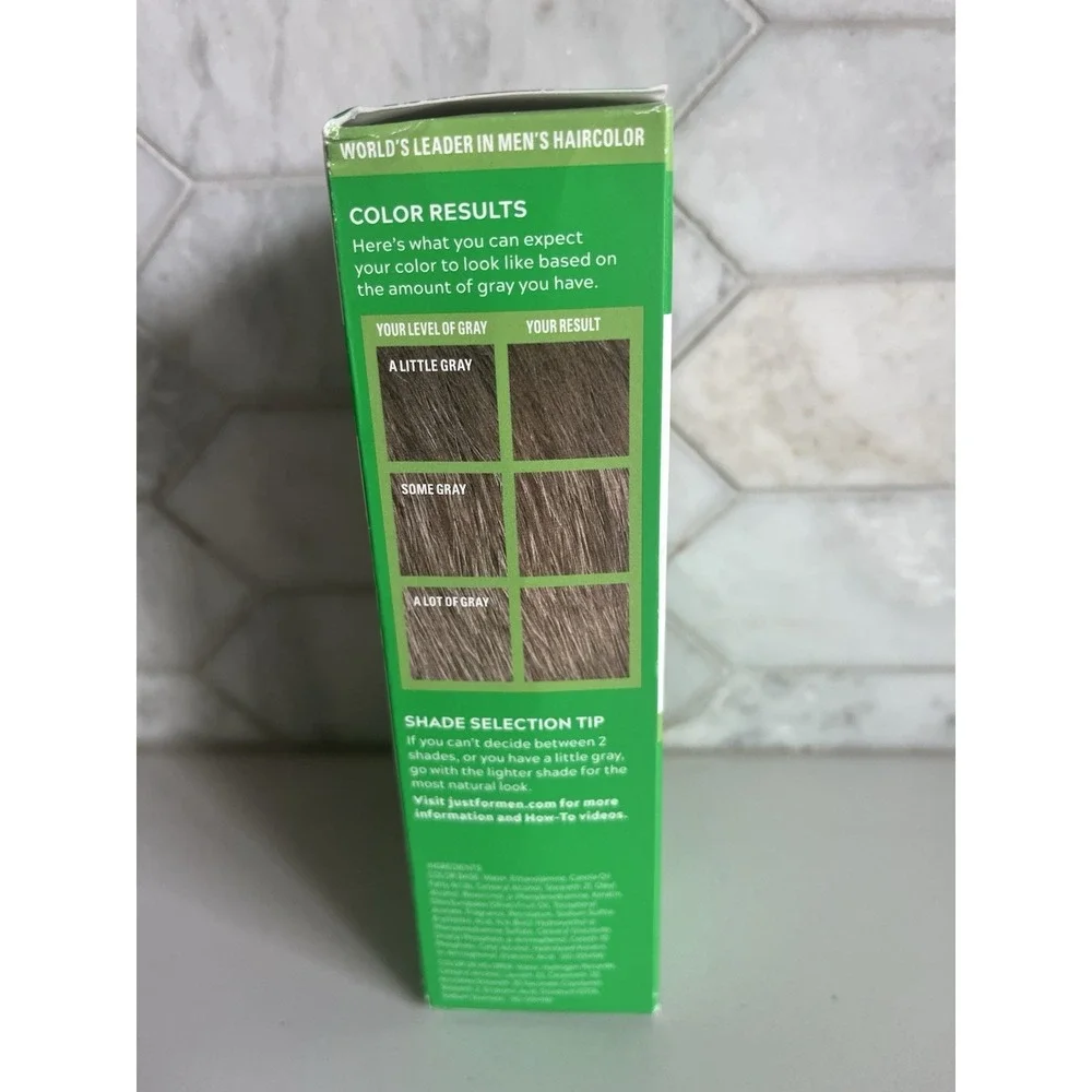 Just For Men H-15 Shampoo-In Hair Color Dark Blond/Lightest Brown Gray Coverage